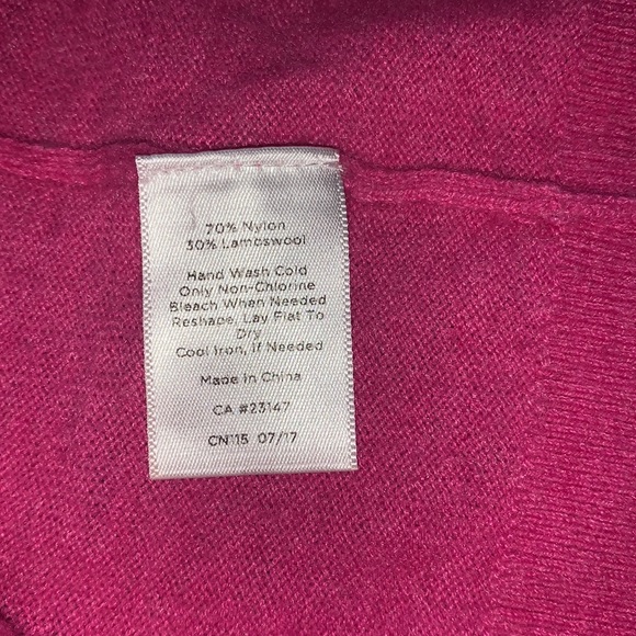Talbots Lambswool Blend Pink Pullover Sweater - Picture 5 of 6
